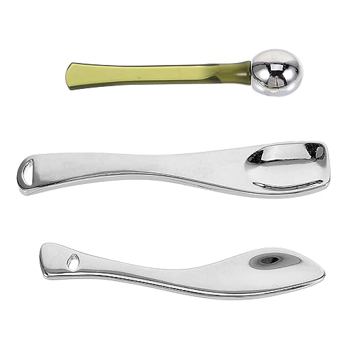 minkissy 3stücke Kosmetische Spatel Für Hautpflege Make-up-spatel -löffel Augencreme-portionierer Gesichtscreme-scoop Mit Glatter Oberfläche Einfach Zu Reinigen Und Aufzubewahren von minkissy