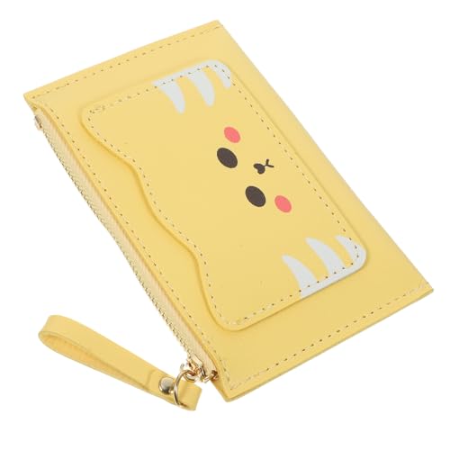 minkissy Multikard-Münzbeutel klein Münze Schlüssel Tasche Mini-Geldbörse Miniaturbalken süße Geldbörse Multifunktionale Geldbörse Portemonnaie Geldbörse für Mädchen Beutel ändern Pu Gelb von minkissy