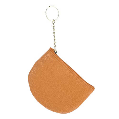 minkissy Muschelbrieftasche Schlüsselbund kleines Münztäschchen Münze kleine Veränderungspanne Kompakt Schlüsselanhänger-Geldbörse kleine Tasche für geldbörse Damen geldbörse PU-Leder Gelb von minkissy