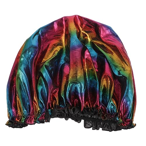 minkissy Elastische Badewannen-duschhaube Für Junge Mädchen Und Erwachsene Wasserdichte Und Bequeme Schlafmütze Zur Für Lange Haare Schwarzes Design Wiederverwendbar Und Leicht von minkissy