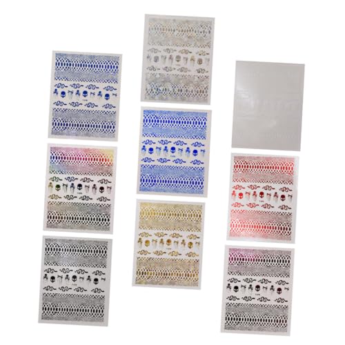minkissy 9stücke Snake Skin Nagel Sticker Selbstklebende Nail Art Aufkleber Für Kreative Nagelgestaltung Für Partys Und Festivals Einfach Anzuwenden von minkissy
