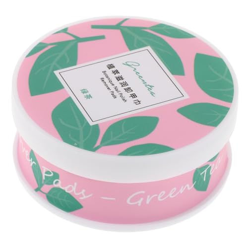 minkissy Nail Polish Remover Pads Feuchtigkeitsspendende Sanfte Und Wiederverwendbare Nagellackentferner-tücher Einer Praktischen Box Mit Grünem Teeduft Für Zuhause Und Nagelsalons von minkissy