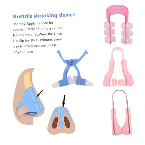 minkissy 4stücke Nasen-up-clip Aus Silikon Nasenformungsclip Nasenlifting-clip Für Frauen Und Mädchen Nasenbrückenglätter Nasenbrückenclip Nasen-up-shaper Nasenlifting-shaper von minkissy