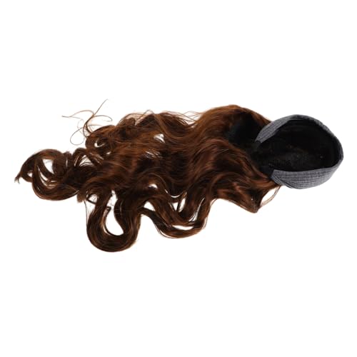 minkissy Kunstfaserperücke Für Damen Natürlich Aussehend Kleberfrei Hitzebeständig Gewelltes Haarteil Mit Grauem Stirnband von minkissy