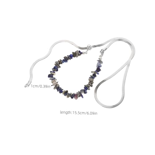 minkissy Natürliche Stein Halskette Damen Minimalistischer Choker mit Einzigartiger Textur Zarte Lockenkette für Damen Moderner Neuer Chinesischer Stil Eleganter Schmuck für Schlüsselbein von minkissy