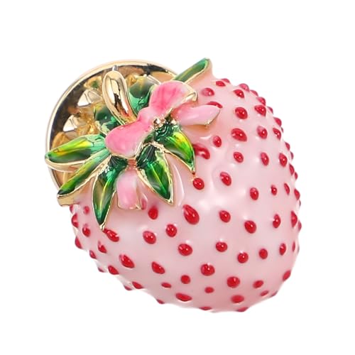 minkissy Erdbeerbrosche Für Damen Süße Frucht-anstecknadel Accessoire Für Kleidung Tasche Schal Geschenkidee von minkissy