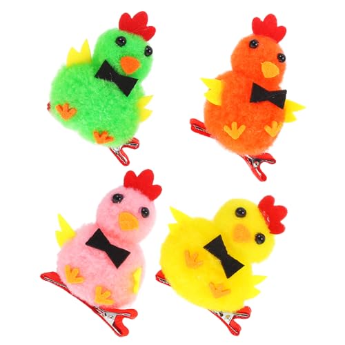minkissy Niedliche Haarspangen Für Jungen Und Mädchen 4 Stück Osterküken-haarspangen Weiche Küken Party-accessoires von minkissy