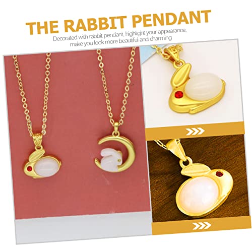 minkissy Niedliche Kaninchen Anhänger Halskette für Frauen Modisches Schmuckaccessoire Zarte Ketten für Mädchen Hautfreundlich und Vielseitig Kombinierbar für Partys und Alltag von minkissy