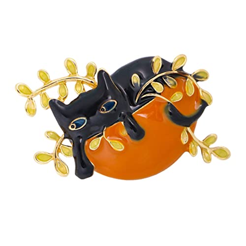 minkissy Niedliche Schwarze Katzenbrosche Tierdesign Kompakt und Langlebig für Jacken Pullover und Rucksäcke Perfektes für Familie und Freunde von minkissy