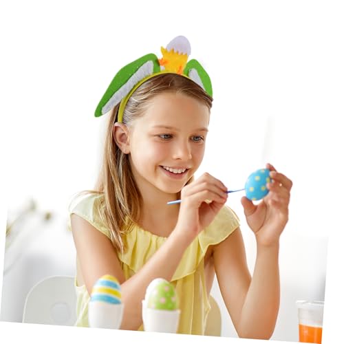 minkissy Niedliches Hasenohren Haarreif für Weiches Bequemes Stirnband mit Kaninchen und Küken Design für Osterfeiern Wiederverwendbar Festliches Haarschmuck für Mädchen von minkissy