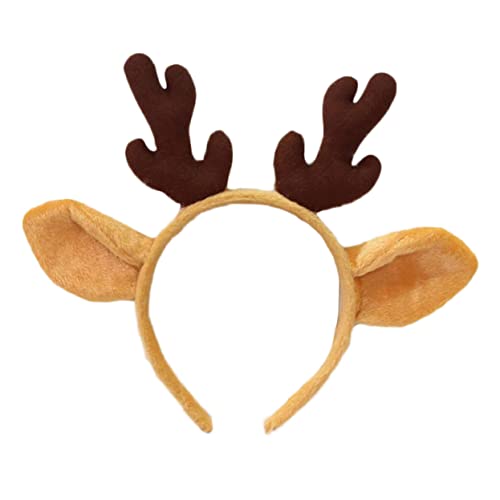 minkissy Niedliches Weihnachts-stirnband Im Geweih-design Rentier-haarreif Für Erwachsene Jungen Und Mädchen Lustige Party-kopfbedeckung Für Cosplay Den Täglichen Gebrauch von minkissy