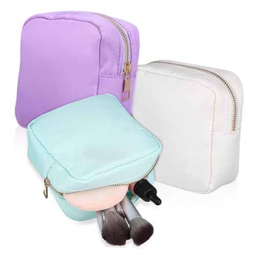 minkissy Nylon-Make-up-Taschen-Organizer 3-in-1-set Reisetaschen Tragbare Make-up-Tasche Make-up-Pinsel-Tasche Pad- Damentasche Für Geschäftsreisen von minkissy