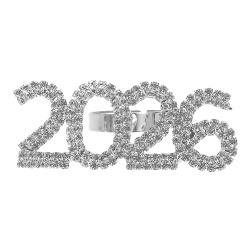 minkissy Offene Ringe Für Herren Im Vintage Stil Zahlen Offener Ring Finger Offener Ring Fingerschmuck Strass Statement Ringe Für Frauen Ästhetischer Schmuck Damen Fingerringe von minkissy