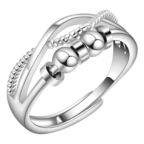 minkissy Offener Ring für Damen Verstellbar Eleganter Vintage Ring Modischer Schmuck für Anlässe Perfektes für Freunde zu Geburtstagen Festen von minkissy