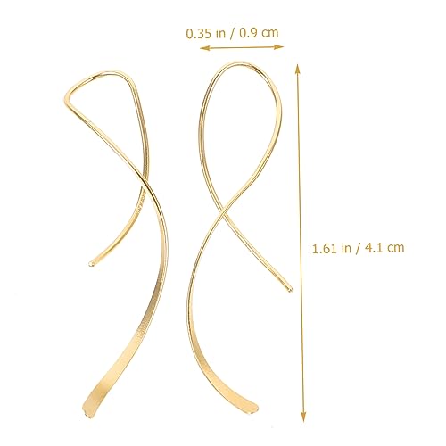 minkissy Ohrhänger Damen Geometrische Unregelmäßige Linie Ohrschmuck Wellenförmig Leicht Tragbar Für Alltag Party von minkissy