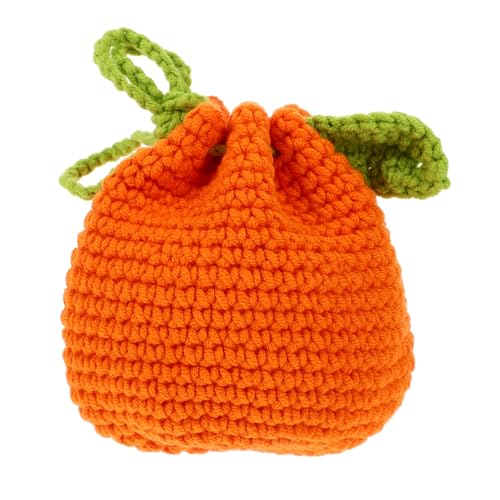 minkissy Kleine Häkeltasche in Cartoon-Form Handgefertigte Geldbörse Für Frauen Wechselgeld-Aufbewahrungstasche Münzgeldbörse Kleiner Münzhalter Süße Kleine Geldbörse von minkissy