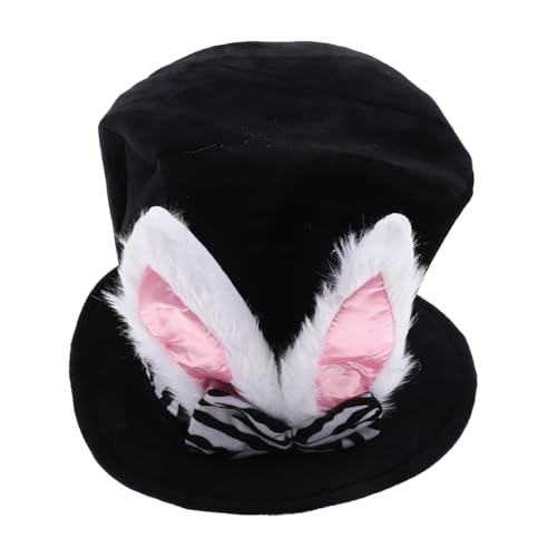 minkissy Zaubererhut Mit Hasenohren Für Ostern Elegantes Kostüm-accessoire Für Partys Und Feiertage Modischer Hut Für Erwachsene von minkissy
