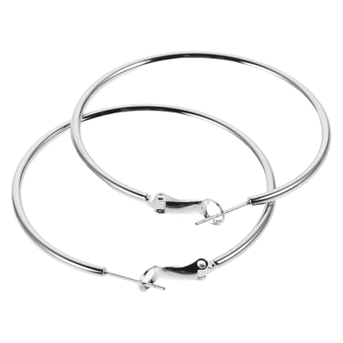 minkissy Oversize Silber Creolen Damen Leicht Große Dünne Hoop Ohrringe Statement Schmuck Für Hochzeit Party von minkissy
