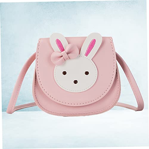 minkissy PU Mini Umhängetasche Mädchen Schultertasche mit Niedlicher Hasendeko Kleine Handliche Crossbody Bag für Schlüssel Karten und Geld Robustes Material für Sommer Strand Party und von minkissy