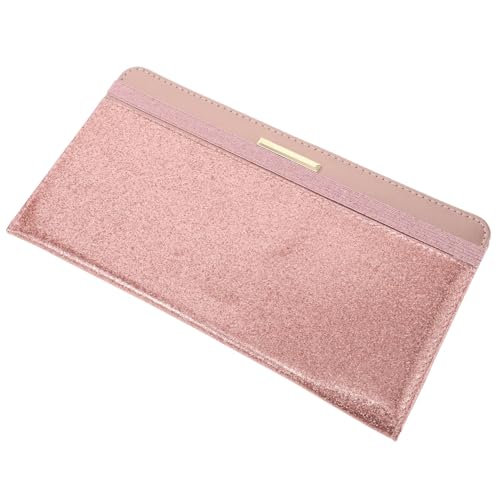 minkissy Pu- Damen Geldbörse Große Reisepass-Organizer Mit Vielseitigen Fächern Für Karten Ausweise Und Dokumente Tragbar Und Roségold von minkissy