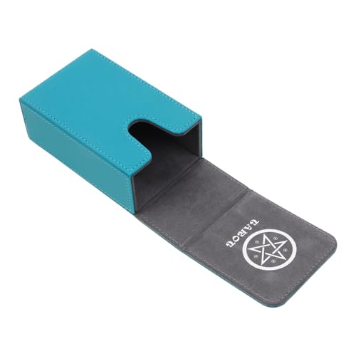 minkissy PU Tarot Karten Aufbewahrungsbox mit Magnetischem Deckel Langlebige Tarot Kartenbox aus PU Leder Kratzfest Sicherer Spielkarten Organizer und Sammelkarten Vielseitig Nutzbar von minkissy