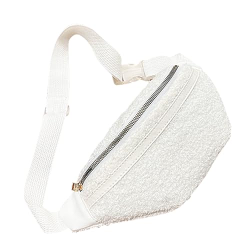 minkissy Pack Hüfttasche Für Damen Reisen Arbeiten Gürtel Taille Mode Bauchtasche Laufende Hüfttaschen Weiß Polyester von minkissy