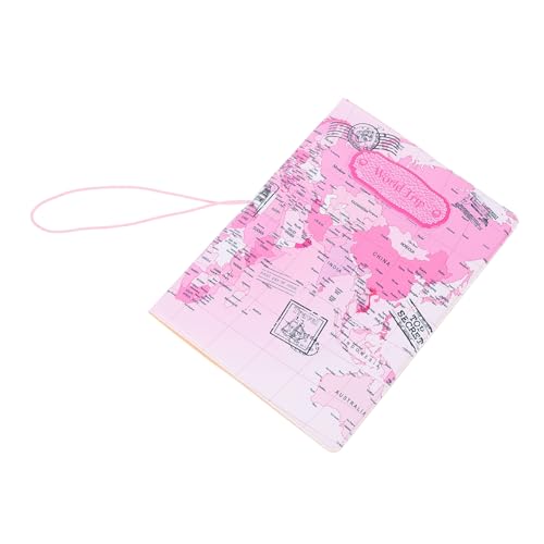 minkissy Passhülle Aus Pu Mit Gummiband Tragbar Mit Weltkarte Organizer Für Reisepass Widerstandsfähig Und Leicht von minkissy