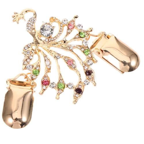 minkissy Peacock Design Sweater Clip Eleganter Schal Clip für Damen Vielseitig Einsetzbar für Strickjacken Kleider und Schals Langlebig und Praktisch zur Vermeidung von Garderobenpannen von minkissy