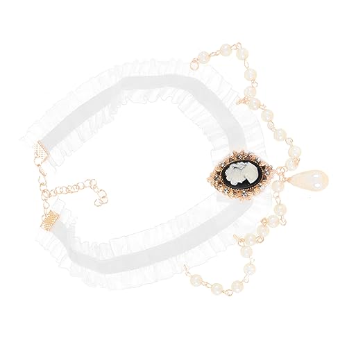 minkissy Perlen Choker Halskette für Damen Weiße Spitzenperlenkette für Hochzeiten und Besondere Anlässe Leicht und Hautfreundlich Perfektes für Familie und Freunde von minkissy