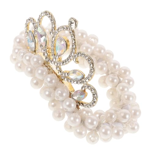 minkissy Perlen Haargummis für Mädchen Prinzessinnenkrone Haarschmuck mit Perlen Elastische Ponytail Halterung für Haaraccessoire für Besondere Anlässe minkissy Perlen Haargummis für Mädchen Prinzessinnenkrone Haarschmuck mit Perlen Elastische Ponytail Halterung für Haaraccessoire für Besondere Anlässe von minkissy