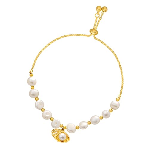 minkissy Perlenarmband Damen Muscheldesign Leichtes Armband Schmuck Accessoire Elegant für Alltag und Party Geeignet für Geburtstag Weihnachten Valentinstag von minkissy