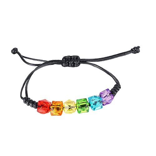 minkissy Buntes Perlen-armband Regenbogen Handkette Für Frauen Und Mädchen Als Für Party Oder Alltag Handgelenkschmuck Armband Für Jungen von minkissy