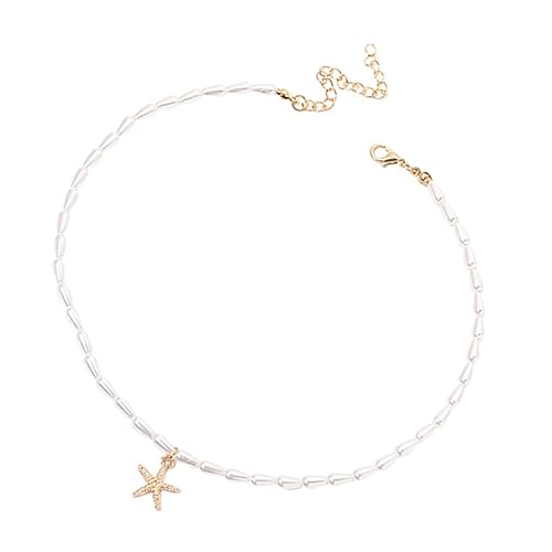 minkissy Perlenkette mit Sternanhänger Handgefertigter Schmuck für Frauen Halskette für Besondere Anlässe und Täglichen Stil als für Hochzeit Geburtstag von minkissy