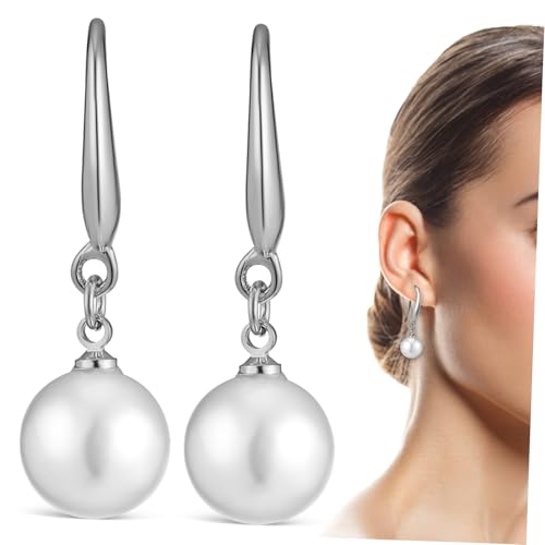 minkissy Perlenohrringe Damen Kunstperlen Ohrhänger Leicht Hochzeit Schmuck Klassisch Dekorativ Schmuckaccessoire von minkissy