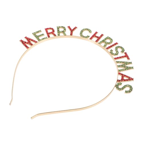 minkissy Personalisiertes Glitzer-weihnachts-stirnband Mit Buchstaben-design Weihnachtsschleife Party-haarband Für Erwachsene Jungen Und Mädchen von minkissy