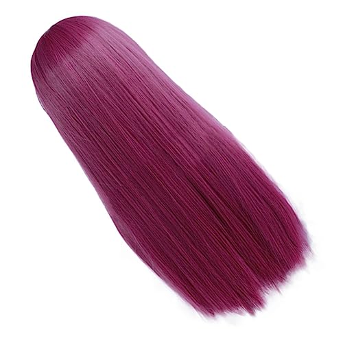 minkissy Perücke Halloween-kostüme Für Damen Toupet Für Frauen Hexenkostüm Für Damen Fräulein Violett Haar Matter Hochtemperaturdraht Die von minkissy