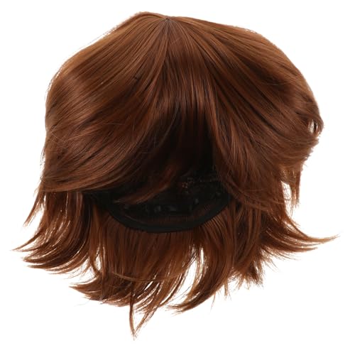 minkissy Kurze Glatte Perücke Aus Kunsthaar Für Frauen Partyperücke Für Kostümpartys Rollenspiele Und Halloween Leicht Und Tragbar von minkissy