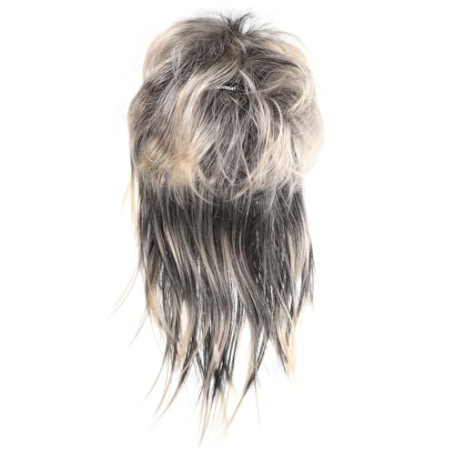 minkissy Jahre Perücke Für Männer Kurze Synthetische Perücke Mit Detail Cosplay Halloween Rocker Look Leicht Und Angenehm von minkissy