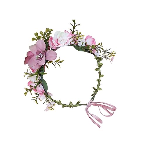 minkissy Piece wreath floral hair accessories garlands for decor bride headband Garland Hairband hawaiian leis wedding garland Hair Ornament Bridal Headdress Garland Hair Decor flowers halo von minkissy