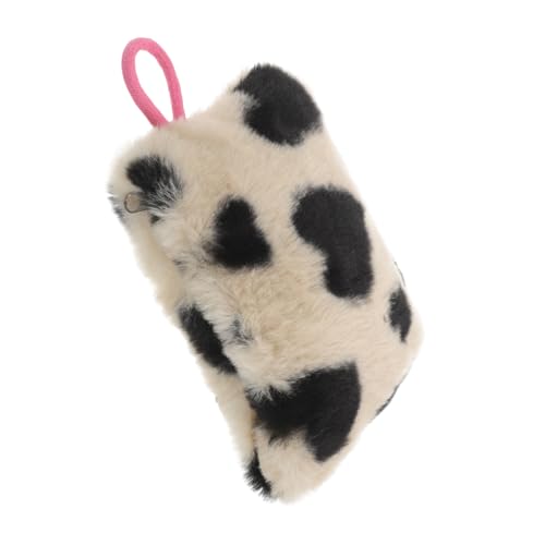 minkissy Plüsch Aufbewahrungstasche Mit Liebesmotiv Tragbarer Lippenstifthalter Bezaubernde Plüsch Münztasche Geldbörse Zum Valentinstag Herzmuster Plüschtasche Münzgeldbörse von minkissy