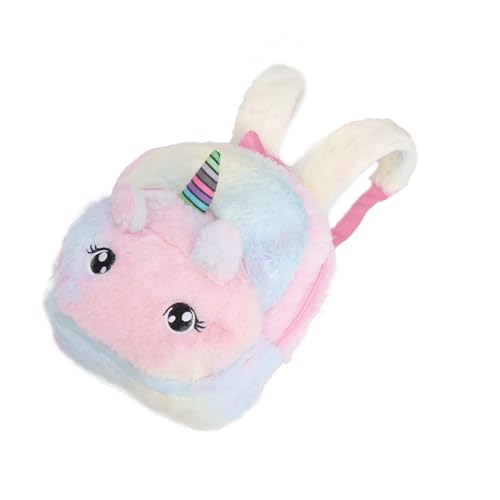 minkissy Plüsch Einhorn Design Kindergartentasche Kindergartenrucksack Für Junge Mädchen Leicht Und Robust Bezaubernde Farben Verstellbare Schultergurte von minkissy
