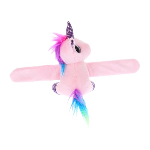 minkissy Plüsch Einhorn Slap Armband Kuscheliges Tiermotiv Knickarmband Kinderparty Fuzzy Komfortabel für Mädchen und Jungen Spaßiges Wrist Slap Zufällige Farbe von minkissy