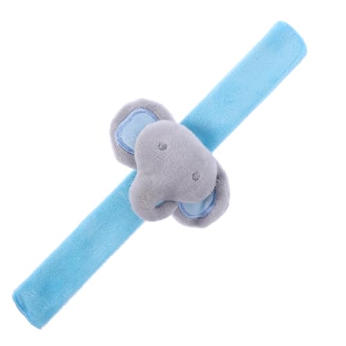 minkissy Plüsch Elefant Klatscharmband aus Weichem Stofftier Material Strapazierfähiges Animal Slap Wristband mit Süßem Cartoon Design Bequemes und Langlebiges Handgelenkspielzeug für von minkissy