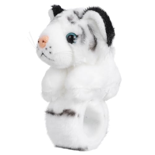 minkissy Plüsch Slap Armband Weißer Tiger Partygeschenk Kuscheliges Tiermotiv Schnappband Dekoration Kindergeburtstag Jungen Mädchen von minkissy