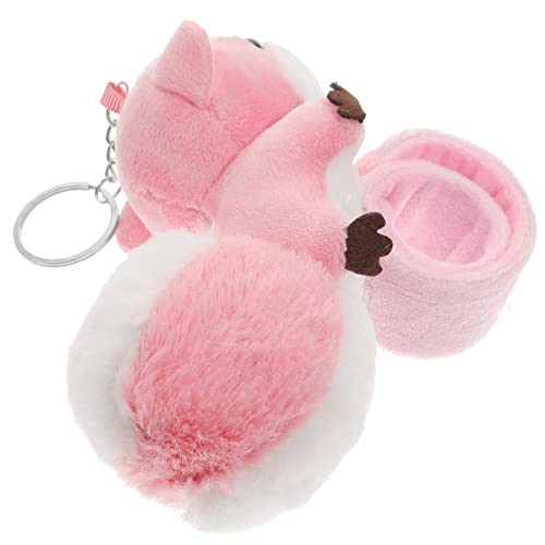 minkissy Plüsch Slap Bracelet Kuscheliges Sicheres Tierarmband mit Eichhörnchenmotiv Weiches Bequemes Tragen als Partydeko und Mitgebsel für Kindergeburtstage von minkissy