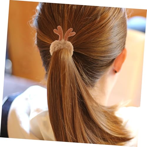 minkissy Plüsch haargummi mit Tierohren Weiches Haarband mit Hirschgeweih design Komfortabel Leicht Modischer Haarschmuck für Alltag Party Weihnachten Mädchen und Frauen von minkissy