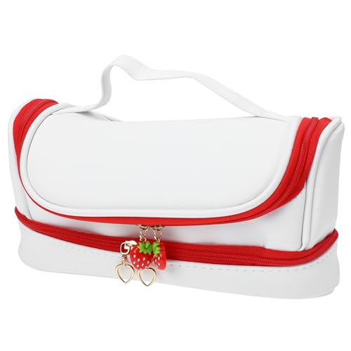 minkissy Portable Kosmetiktasche Für Dual-Layer Organizer Für Kosmetik Und Toilettenartikel Mit Großer Kapazität Und Platzsparend Für Damen Und von minkissy