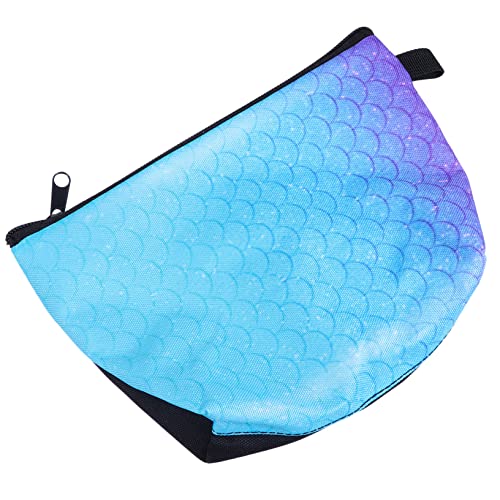 minkissy Portable Makeup Bag Mit Meerjungfrauenschuppen-Muster Multifunktionale Kosmetiktasche Für Reisen Große Kapazität Für Kosmetik Und Toilettenartikel Für Damen von minkissy