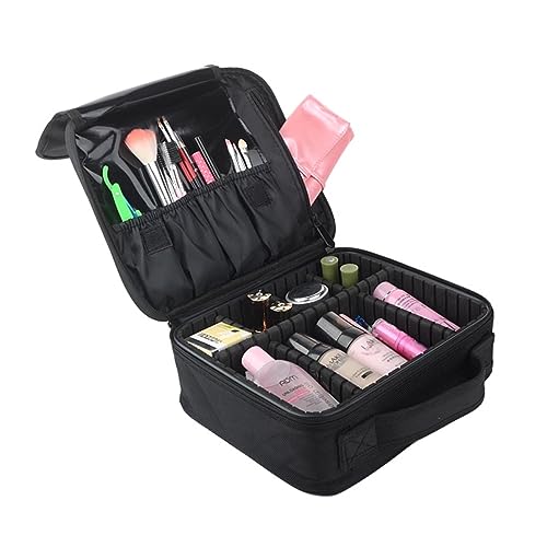 minkissy Reise Make-up Tasche Zug Fall Schwarz Größe Beständig Material Make-up Toilettenartikel Organizer von minkissy