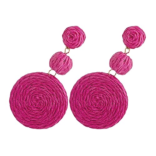 minkissy Raffia Ohrringe Damen Leicht Sommer Ohrhänger Boho Strand Schmuck Hautfreundlich Modisch minkissy Raffia Ohrringe Damen Leicht Sommer Ohrhänger Boho Strand Schmuck Hautfreundlich Modisch von minkissy
